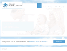 Tablet Screenshot of cliniquemedicaleprivee.net